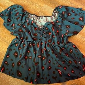 Leopard print blouse